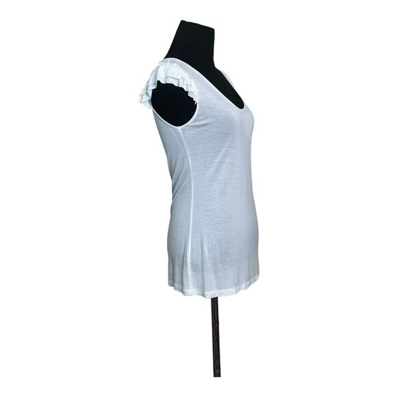 Old Navy white short ruffled sleeves top size XS - Picture 9 of 9